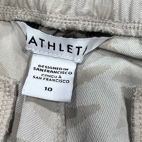 Women’s Athleta Brooklyn Camo Jogger Pants Tan Workout Casual Athletic Sz 10 - Picture 6 of 8